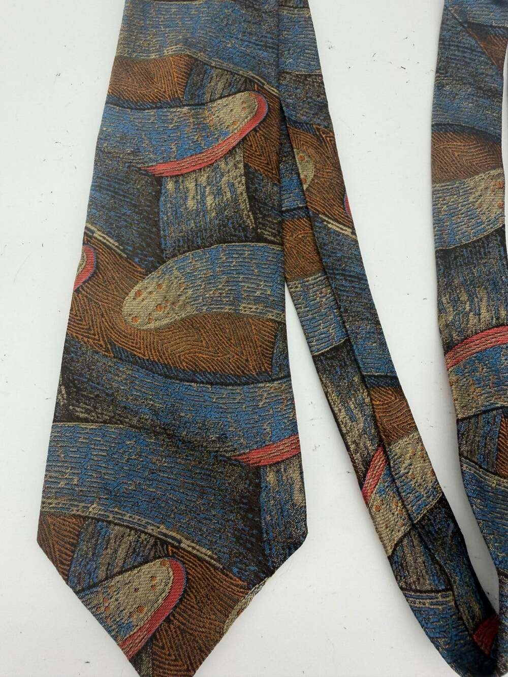 Vintage 90s Gianni Versace Modern Art Tie Handmade Pastel Silk Neiman Marcus